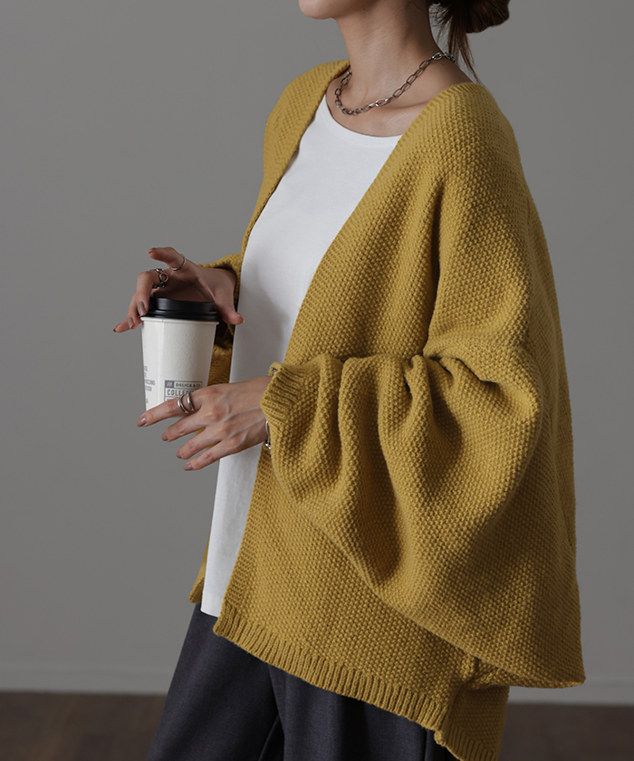 カーディガン チクチクしない ニット ドルマン ドルマンスリーブ レディース セーター トップス 長袖 羽織 | HUG.U | 02