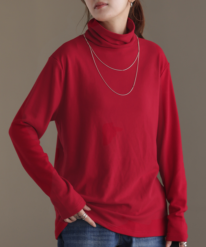 カットソー オフタートル インナー レディース タートルネック トップス ハイネック プルオーバー レイヤード | HUG.U | 05