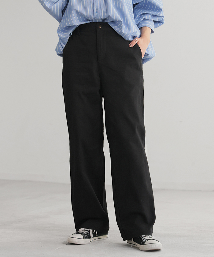 パンツ 選べる テーパード ストレート レディース テーパードパンツ ワイド ワイドパンツ | HUG.U | 06