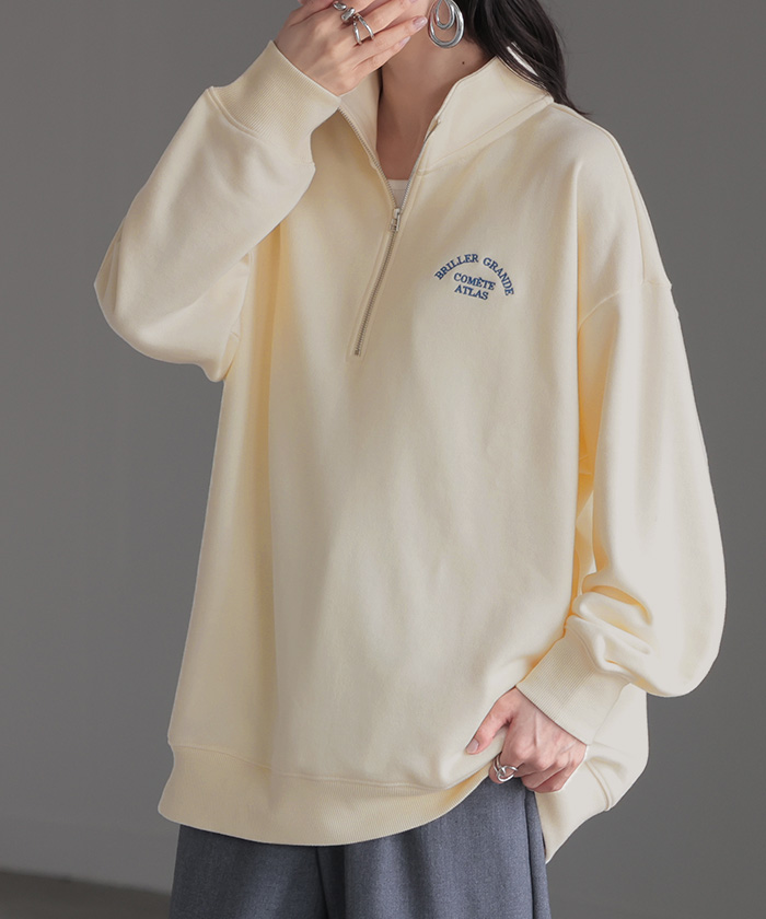 ［極美品］モンクレール　レディース　スウェット　ハーフジップ　トレーナー MONCLER - 新品 モンクレール トレーナー ダウン ハーフダウン ジップ