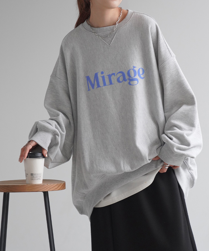 yuzuyuzu ＬＬグレースウェット×ストライプシャツ重ね風チュニック Amazon.co.jp: トレーナー パーカー ストライプ柄シャツ