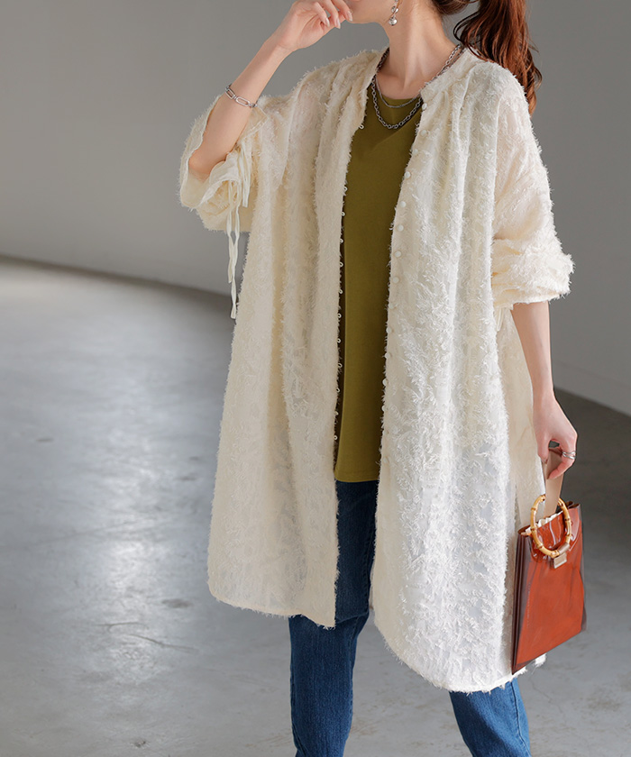 SNOW DOT JACQUARD ONEPIECE – IVORY - INTERNATIONAL RELATION