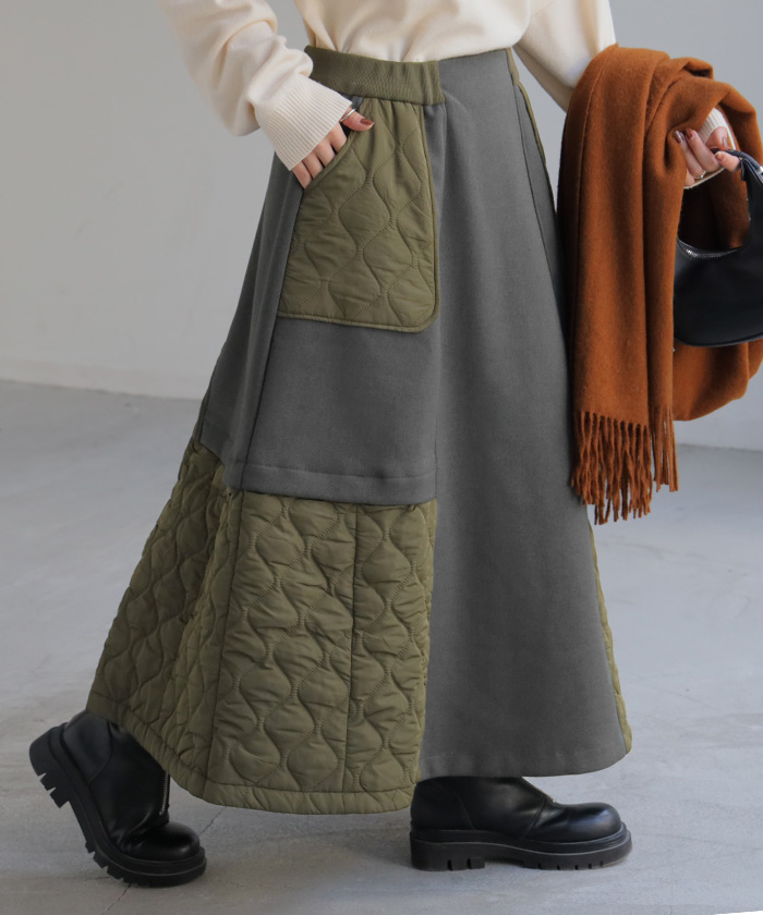 ニット ロング デザイン レディース トップス チュニック 長袖 アート モールニット プルオーバー クルーネック | HUG.U | 01