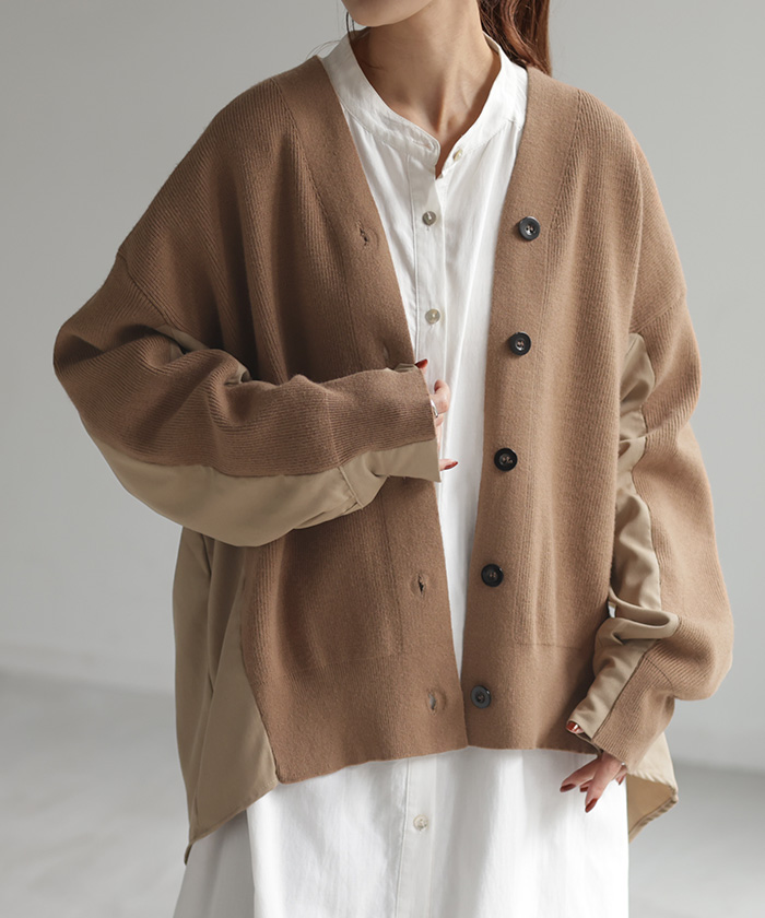 HUG.U（ハグユー） カーディガン 体型カバー レディース バックシャン