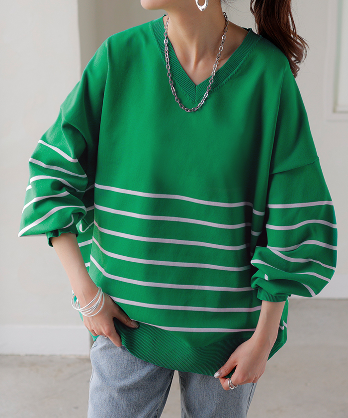 ニット チクチクしない スポンジニット レディース トップス セーター トレーナー オーバー | HUG.U | 10