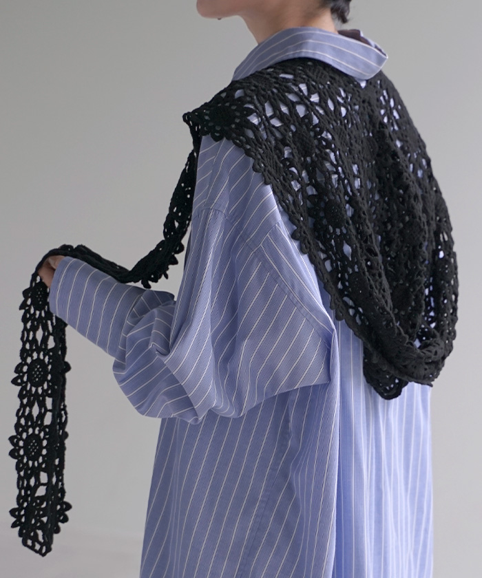 帽子 レース ニット帽 レディース ニット ビーニー ワッチ ニットハット ハット レースニット ボンネット 透かし編み 紐付き ニットキャップ | HUG.U | 02