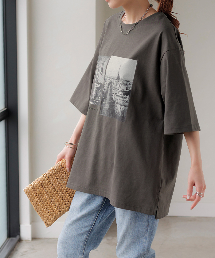 HUG.U（ハグユー） Tシャツ プリント 接触冷感 UVカット レディース