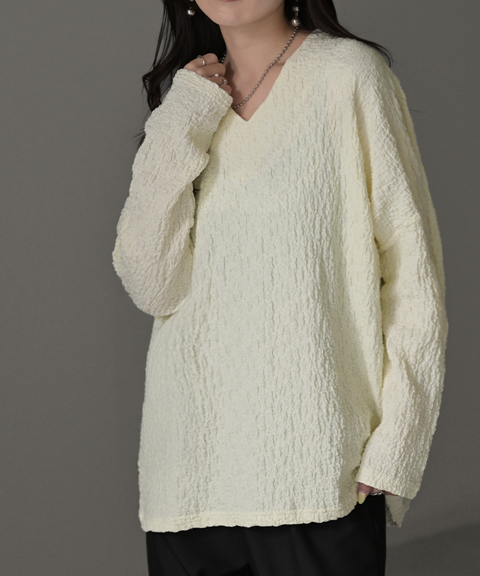 ロンT ドルマン トップス レディース 長袖 Tシャツ カットソー ロング ティーシャツ プルオーバー | HUG.U | 01