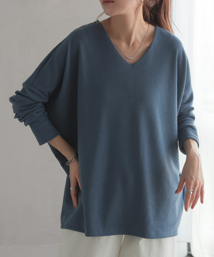 ロンT ドルマン トップス レディース 長袖 Tシャツ カットソー ロング ティーシャツ プルオーバー | HUG.U | 11