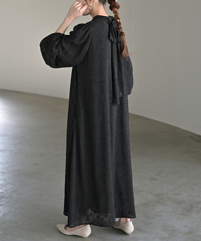 ワンピース 結婚式 お呼ばれ オケージョン ロングワンピース ロング 体型カバー レディース シフォン シワになりにくい | HUG.U | 04