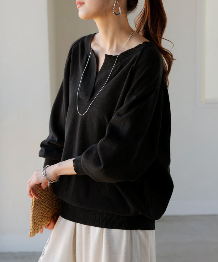 HUG.U（ハグユー） ニット 綿100 ロング レディース トップス セーター