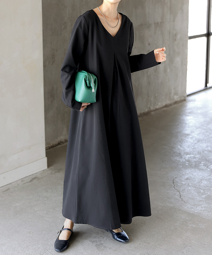 HUG.U（ハグユー） ワンピース ロング イージーケア ワンピ 長袖