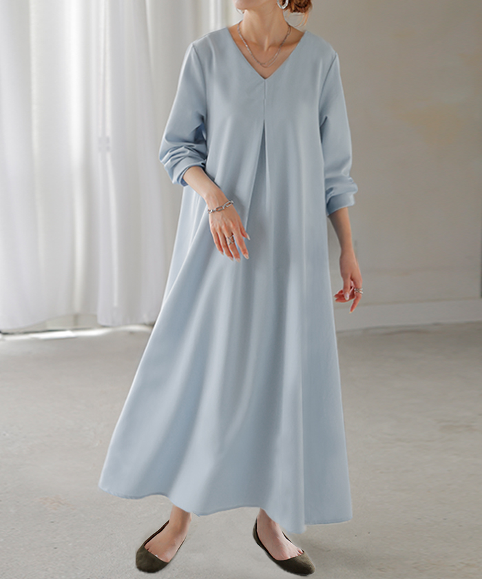 HUG.U（ハグユー） ワンピース ロング イージーケア ワンピ 長袖