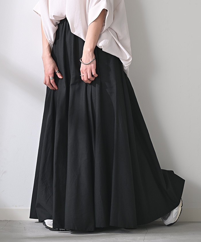 スカート コットン ロングスカート 綿100％ Aライン レディース ロング ボトムス ボトム フレア フレアスカート | HUG.U | 04