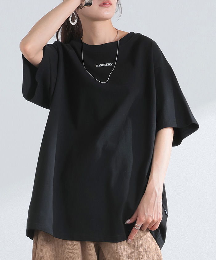 HUG.U SALE Tシャツ ロゴ 綿100 レディース トップス メンズ