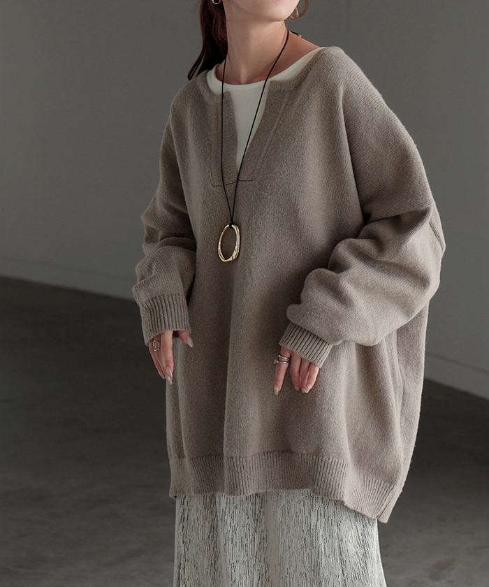 HUG.U（ハグユー） ニット キーネック レディース トップス セーター