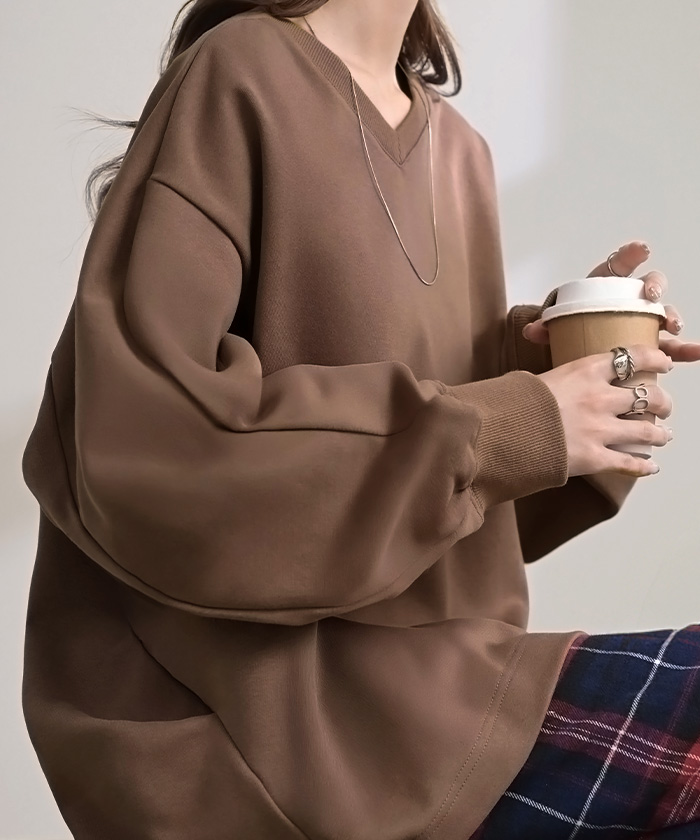 HUG.U（ハグユー） スウェット タック レディース トップス ロング