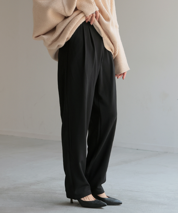 パンツ 選べる シルエット 丈 レディース カラーパンツ テーパードパンツ ワイドパンツ ロング 低身長 ボトム | HUG.U | 06