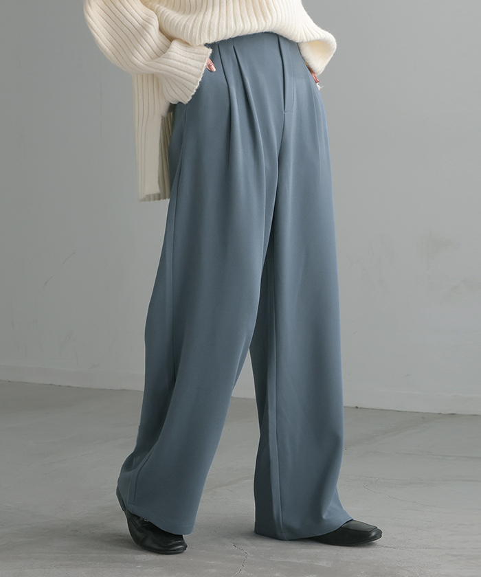 パンツ 選べる シルエット 丈 レディース カラーパンツ テーパードパンツ ワイドパンツ ロング 低身長 ボトム | HUG.U | 02