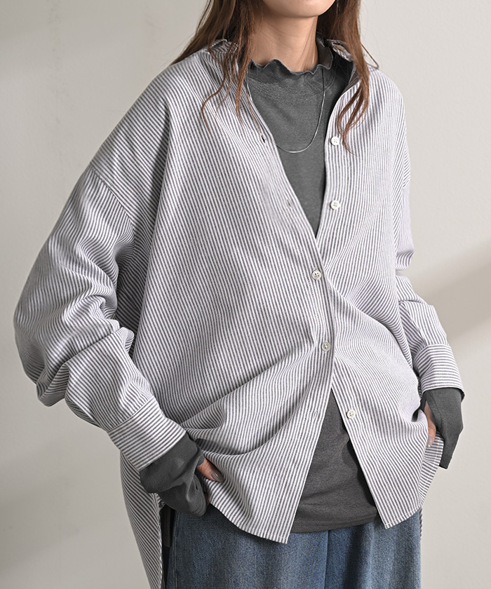 インナー 選べる 2ネック シアー トップス レディース カットソー レイヤード シアートップス シースルー シアーインナー ハイネック クルーネック | HUG.U | 03