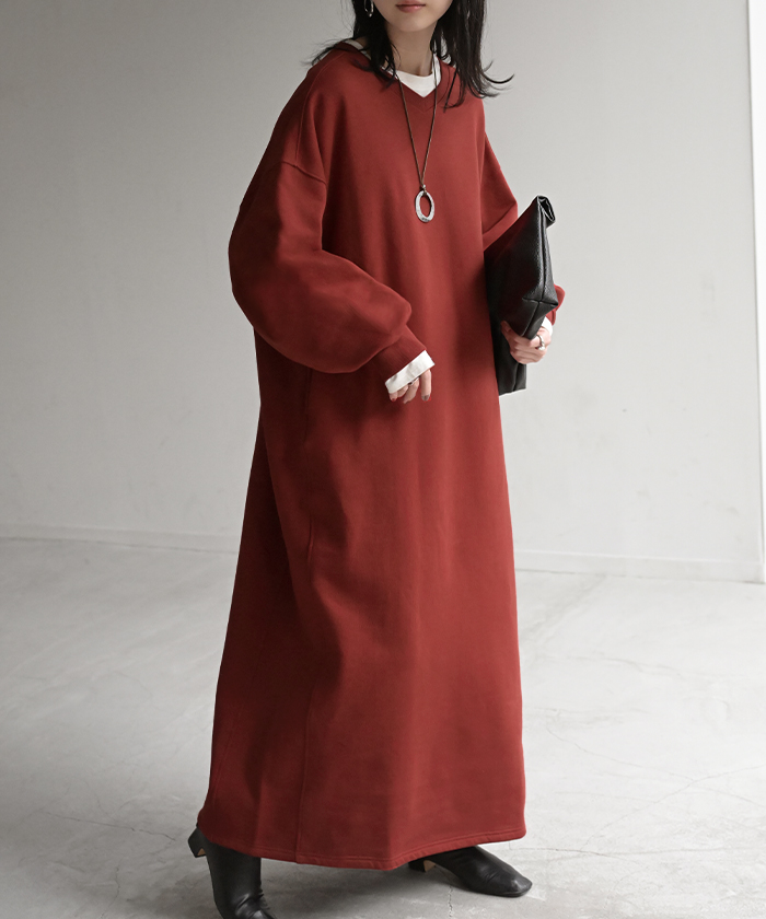 HUG.U（ハグユー） ワンピース 綿100％ 裏起毛 