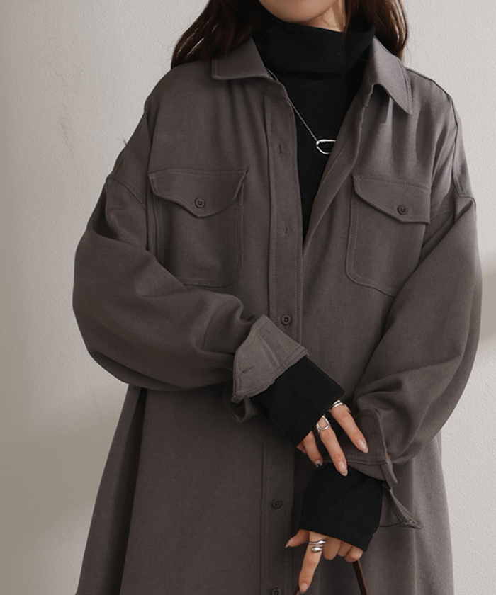 ワンピース インナー 吸湿 発熱 レディース ワンピ ロング レイヤード 微起毛 タートルネック ロングワンピ あったか ヒートインナー ストレッチ 体型カバー | HUG.U | 02