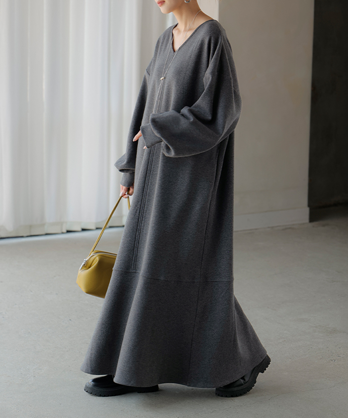 ワンピース you HUG.U（ハグユー） ワンピース スウェット お手入れ簡単 ロング 選べる