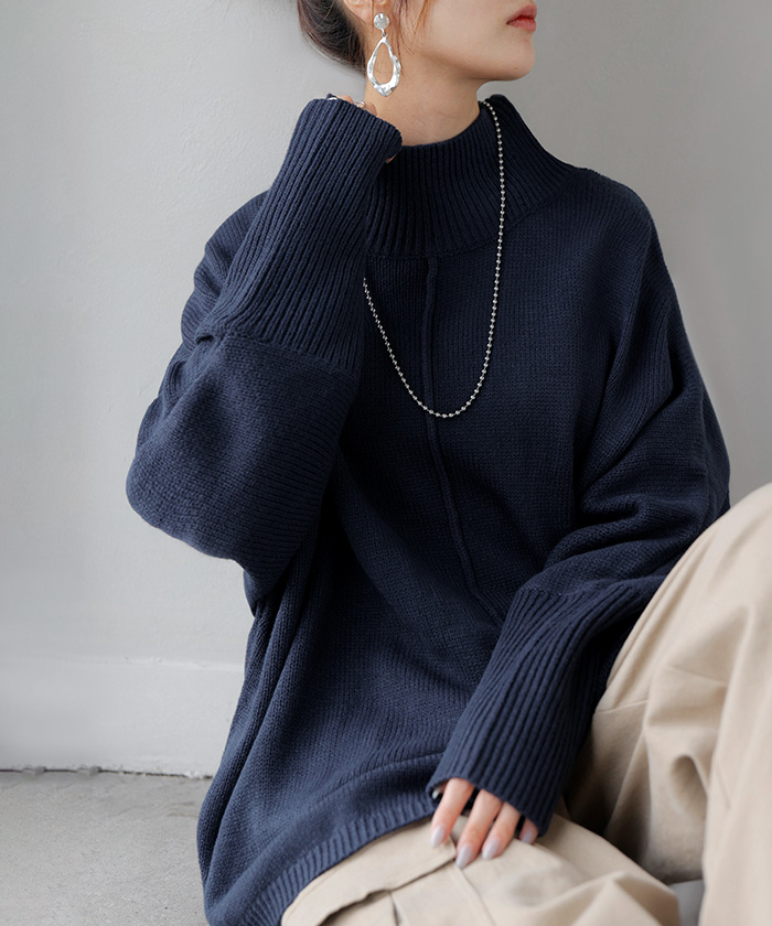 HUG.U（ハグユー） ニット ハイネック ドルマン レディース トップス