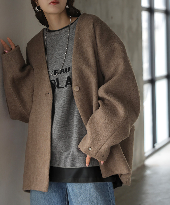 カットソー ロンT 選べる3タイプ ボックス裾 短め裾 ラウンド裾 レイヤード レディース トップス 長袖 Tシャツ ロング ティーシャツ | HUG.U | 05