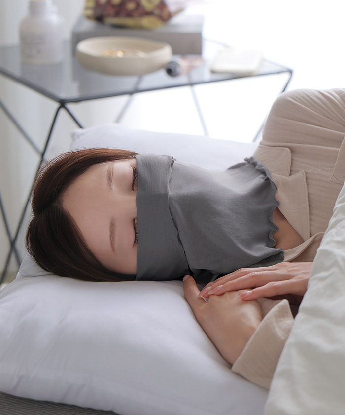 シルクマスク 天然シルク100％ シルク 100% ナイトマスク 保湿マスク おやすみマスク ナイト マスク 筒状 蒸れにくい 洗える 温活 ネックウォーマー レディース | HUG.U | 02