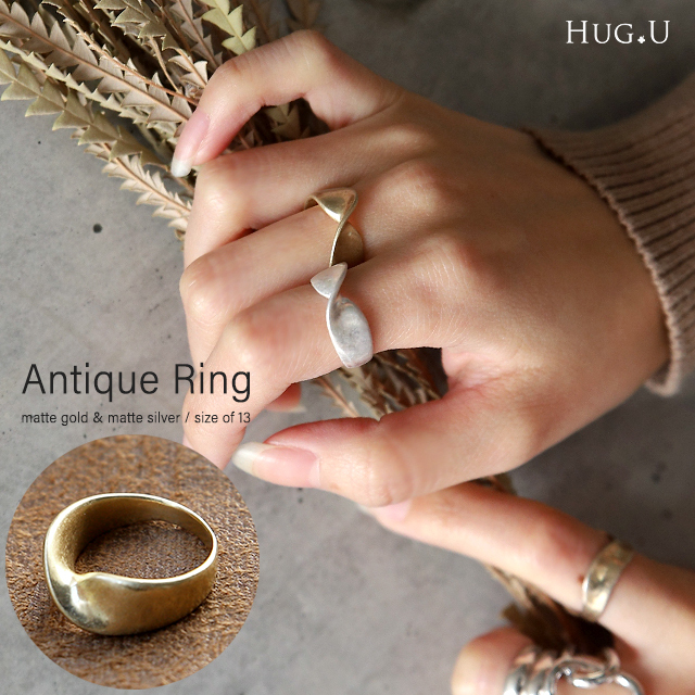 リング レディース 指輪 マット シンプル ウェーブ 重ね付け ヴィンテージ調 :jp143:HUG.U(ハグユー) - 通販 -  Yahoo!ショッピング