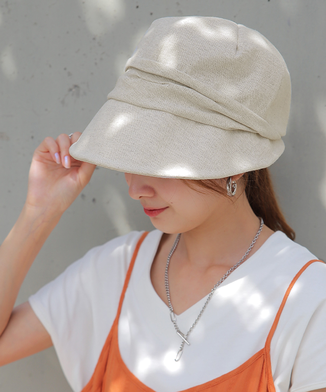 帽子 レディース UVカット 紫外線対策 キャスケット 紫外線 日よけ つば広 ハット おしゃれ 折りたたみ 黒 グレー 夏 | HUG.U | 01