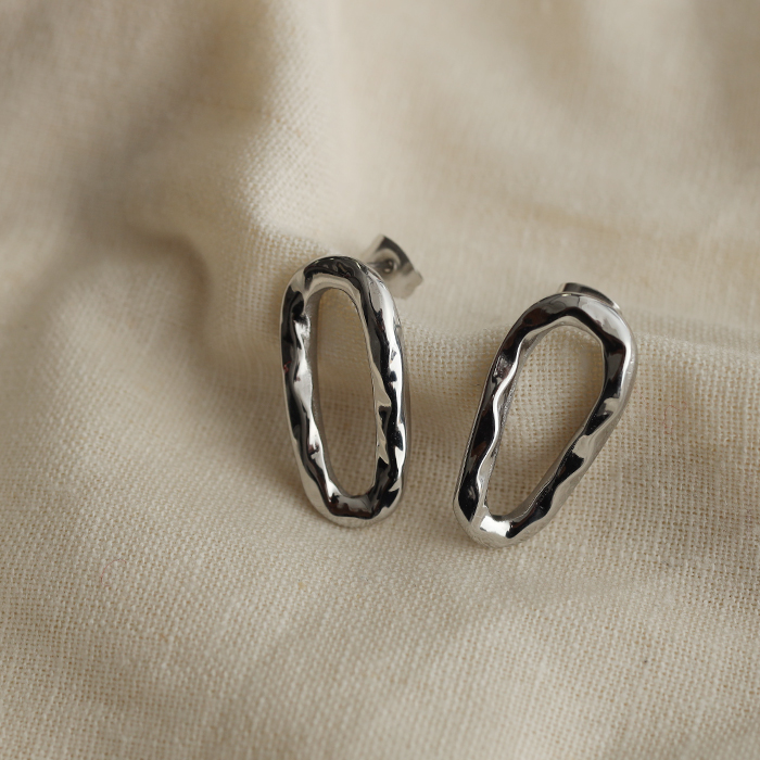 ピアス レディース 金属アレルギー対応 サージカルステンレス ゴールド シルバー 錆びにくい おしゃれ ウェーブ アクセサリー | HUG.U | 02