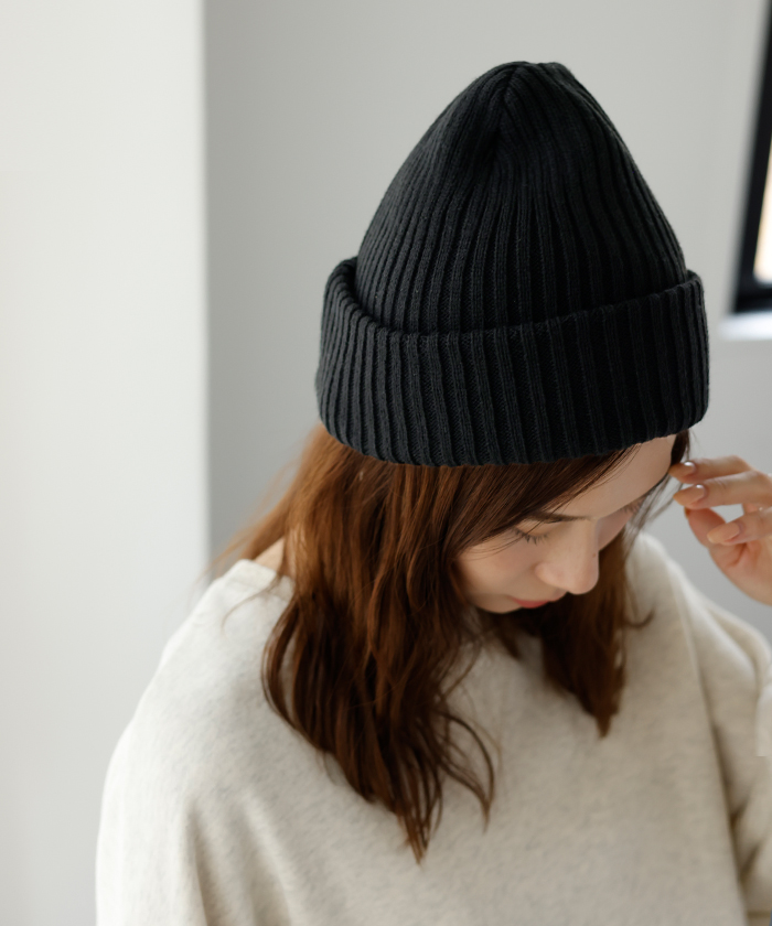 ニット帽 手洗い可 帽子 ビーニー ワッチ 防寒 レディース メンズ ハット ニットキャップ ネームタグ | HUG.U | 04