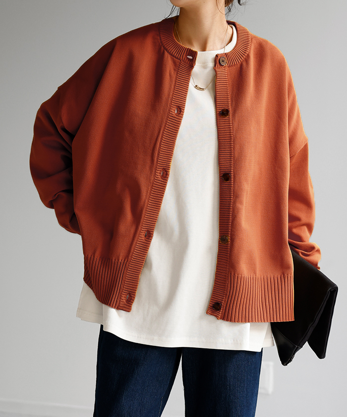 カットソー カーデ シニアレディース カーディガン ニット 長袖 保温防寒 あったかい 柔らか ストレッチ カジュアル クルーネック 洋服 Amazon | [MTKCNTL] ニットカーディガン シニア ニット