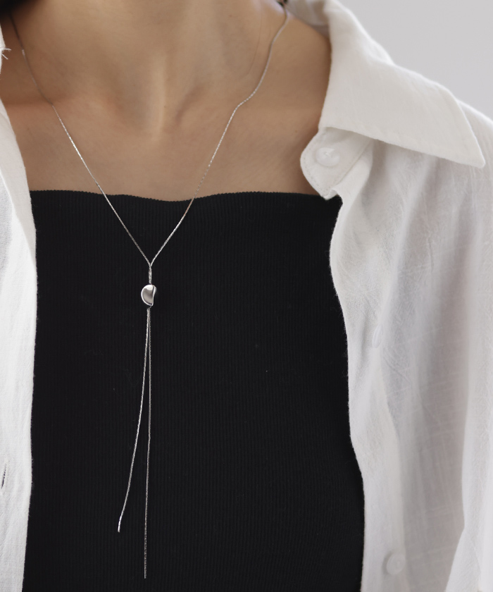 ネックレス ループタイ 風 チェーン チェーンネックレス ロング ロングネックレス ループ ポーラータイ | HUG.U | 02
