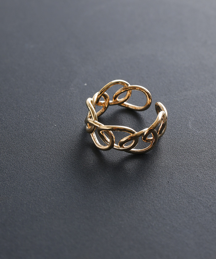 リング ガーランド 指輪 フリーサイズ アクセサリー アクセ 10号 レディース 抜け感 花輪 花冠 モチーフ ガーランドリング フリーリング | HUG.U | 01