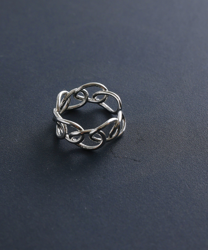 リング ガーランド 指輪 フリーサイズ アクセサリー アクセ 10号 レディース 抜け感 花輪 花冠 モチーフ ガーランドリング フリーリング | HUG.U | 02