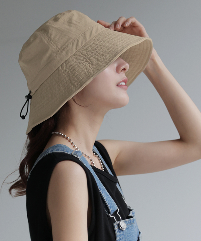 帽子 レディース UVカット バケットハット ネックガード 洗える バケハ 小顔 おしゃれ かわいい UV ハット | HUG.U | 01