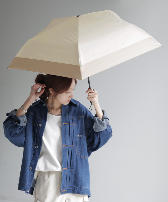 日傘 完全遮光 晴雨兼用 折りたたみ UVカット 小さい 遮光 100 紫外線カット UV レディース 紫外線対策 | HUG.U | 01