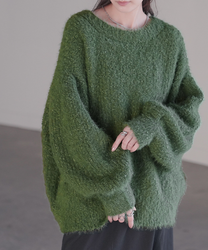 ニット 前後 2way プルオーバー カーディガン カーデ ニットカーディガン レディース セーター トップス | HUG.U | 04