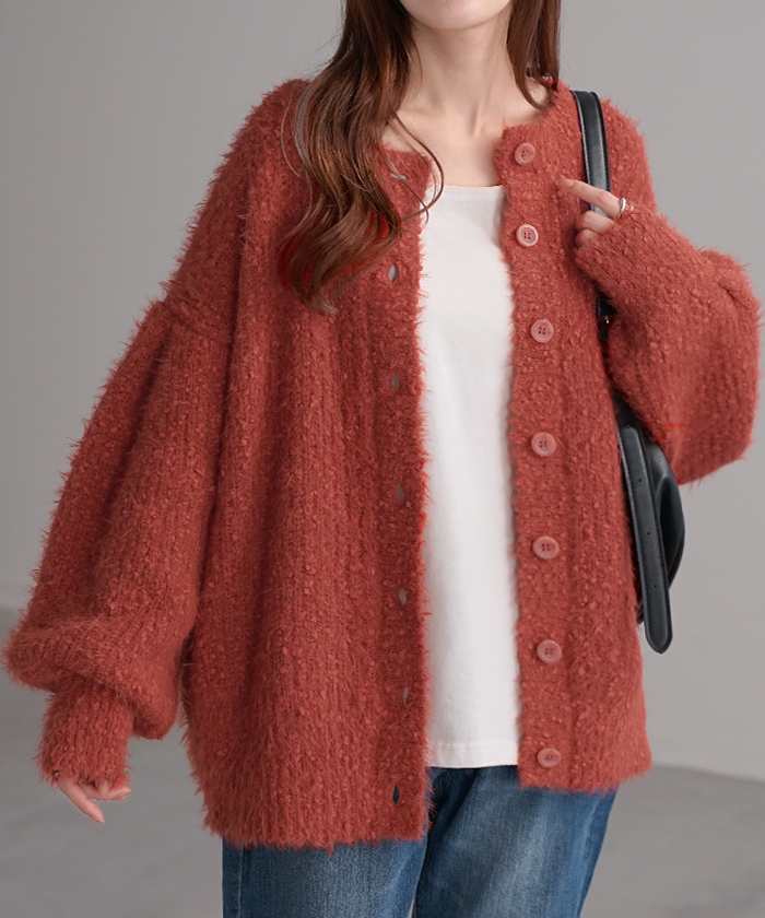 ニット 前後 2way プルオーバー カーディガン カーデ ニットカーディガン レディース セーター トップス | HUG.U | 02