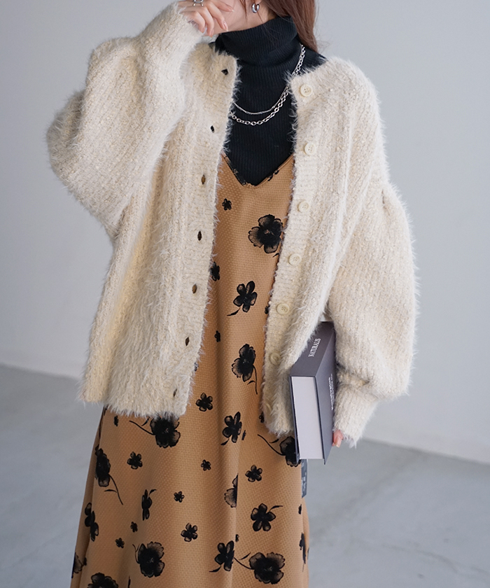 ニット 前後 2way プルオーバー カーディガン カーデ ニットカーディガン レディース セーター トップス | HUG.U | 01