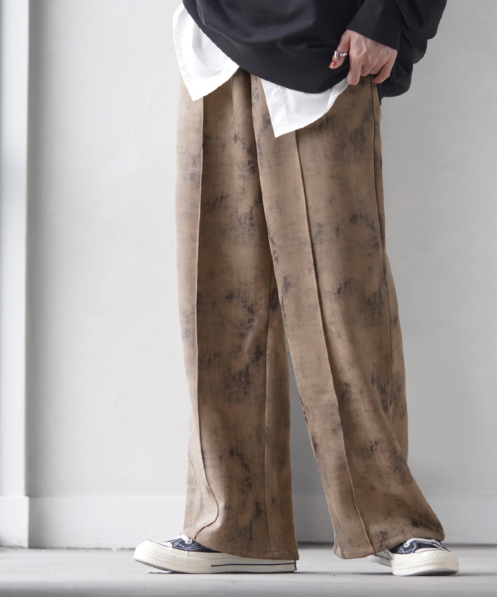 パンツ ミリタリーパンツ レディース センターライン フレア ワイドパンツ ロング ロングパンツ ミリタリー | HUG.U | 01