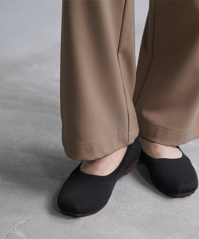 パンプス 超軽量 シューズ レディース ニット ニットパンプス スクエア スクエアトゥパンプス 靴 くつ クツ 歩きやすい ヒール ローヒール | HUG.U | 06
