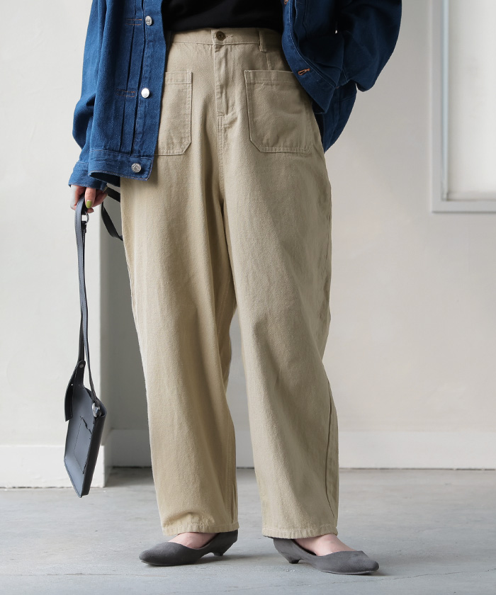 HUG.U パンツ レディース テーパード ボトムス テーパードパンツ