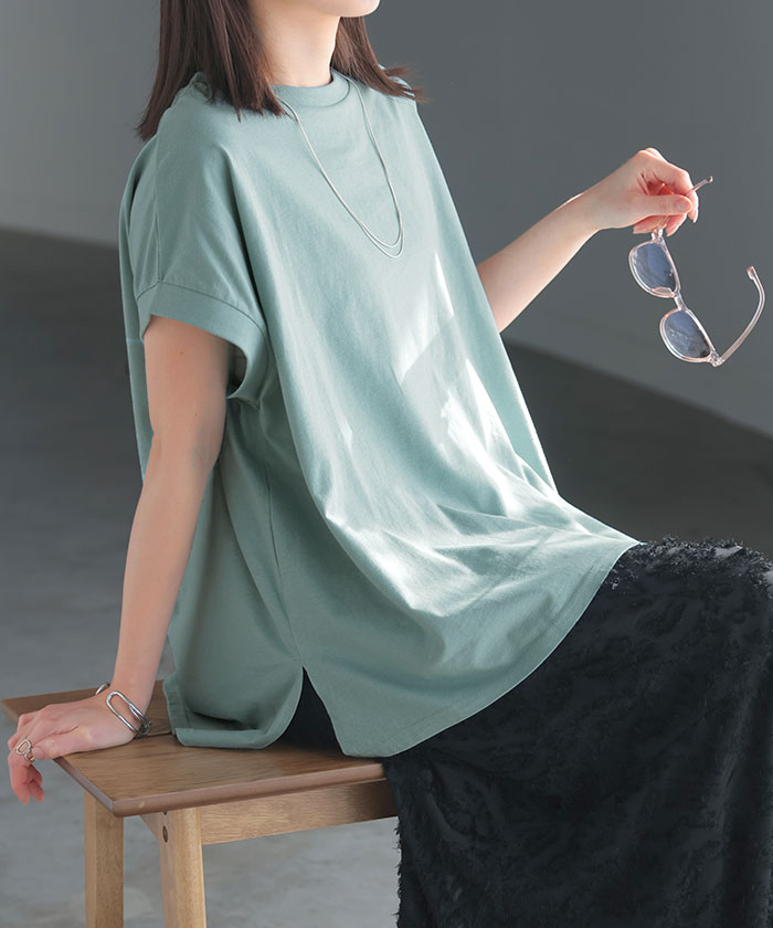 HUG.U Tシャツ 接触冷感 綿100％ レディース トップス 涼しい