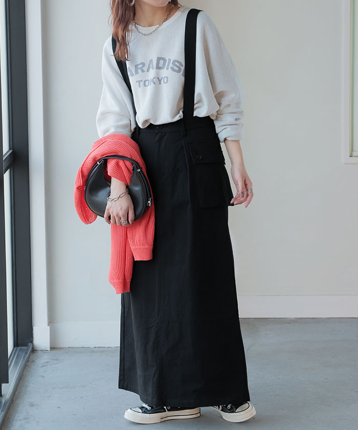 HUG.U（ハグユー） サロペット 2way Aライン スカート ワンピース