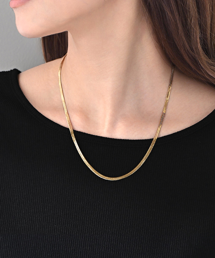 【未使用】 Yudleg ユードレッグ ゴールド チェーン ロング ネックレス HUG.U ネックレス スネーク チェーン レディース アクセサリー