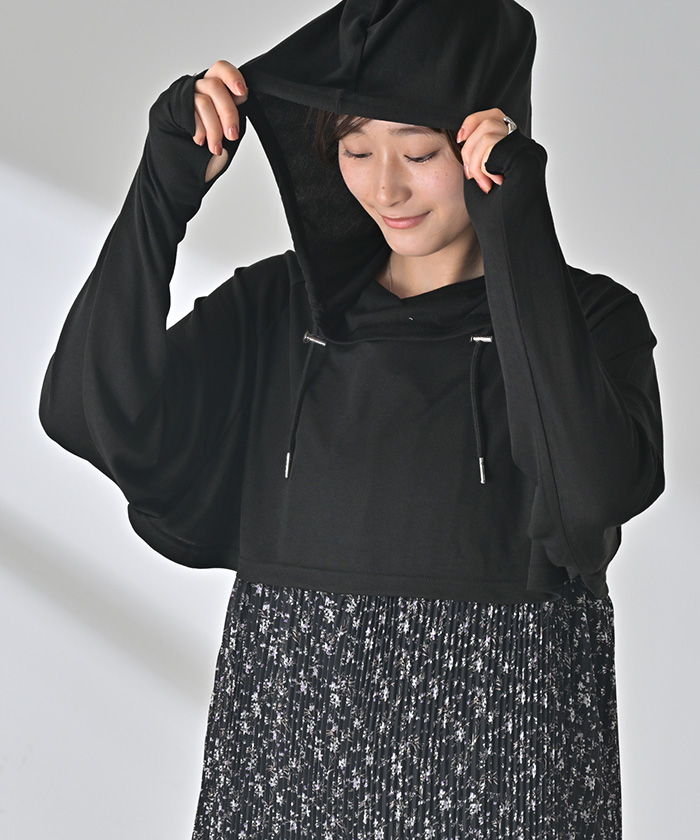 新品タグ付き　ヤマダヤ　YORT　撥水UVカットナイロン混ポンチョ　パーカー　黒 機能性を纏う ACTIVE STYLE vol.2 - ｜YAMADAYA STORE